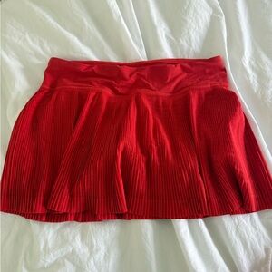 Lululemon Red Pleated Mini Skirt - Women